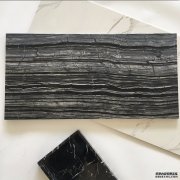 Black wooden marble