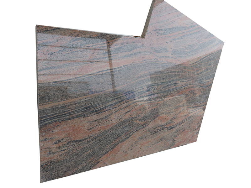 Multicolor red granite countertop