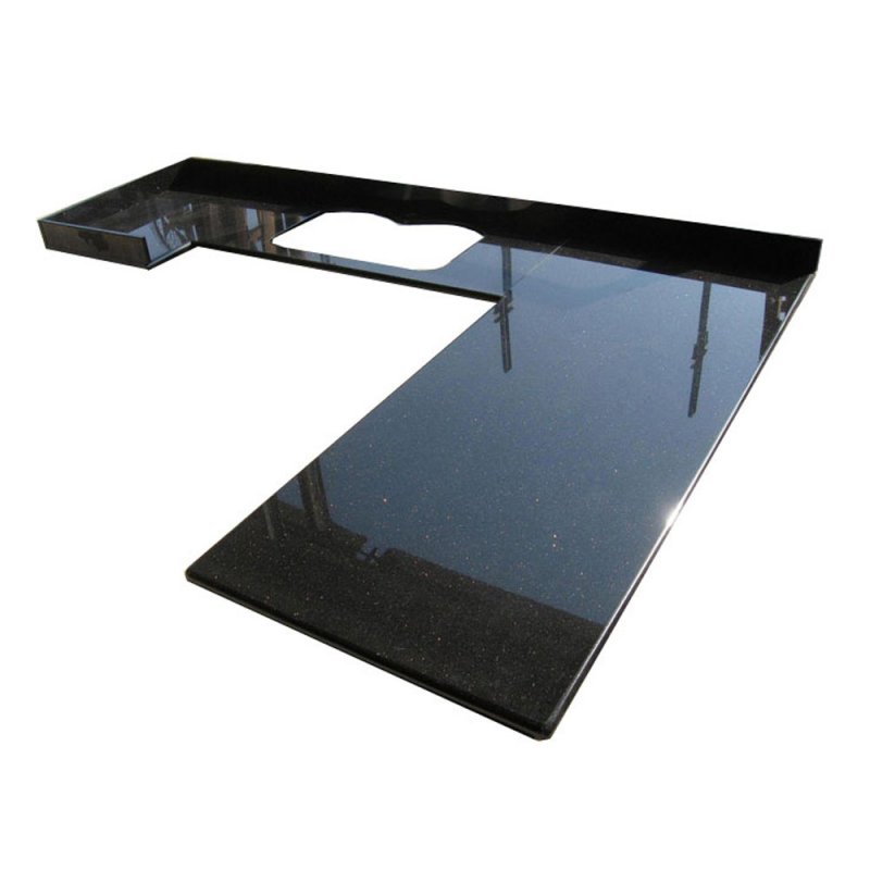 Black galaxy granite countertop