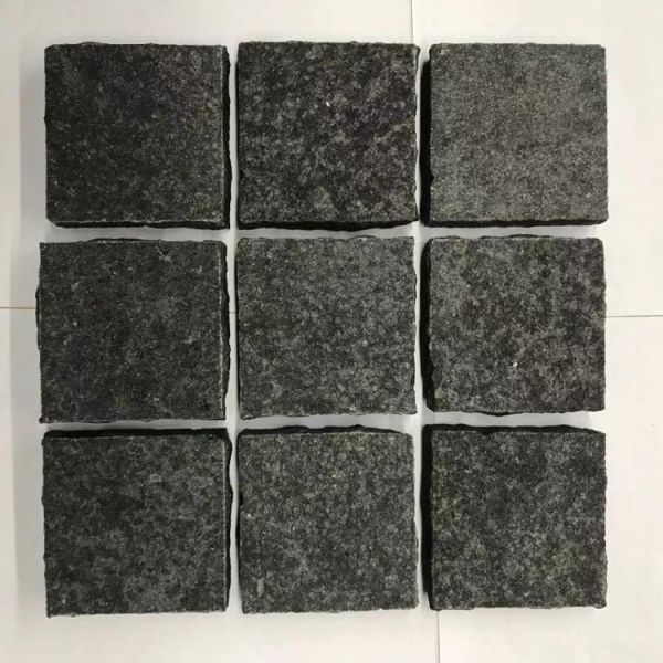 Black granite cobblestone