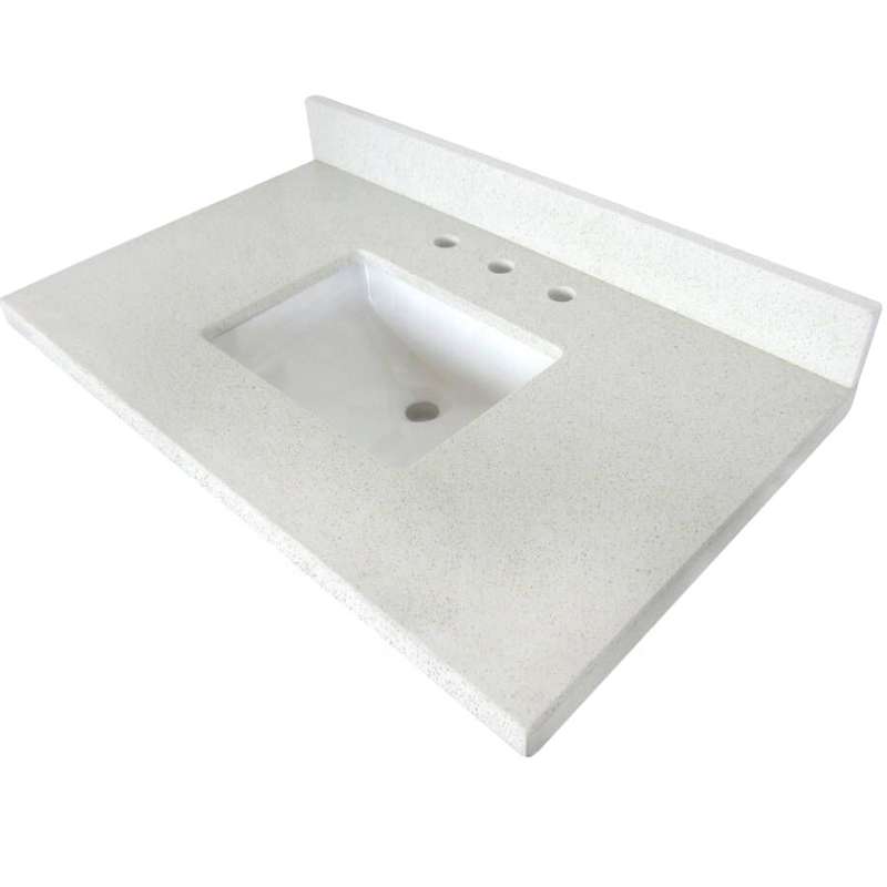 Blizzard white quartz vanity top