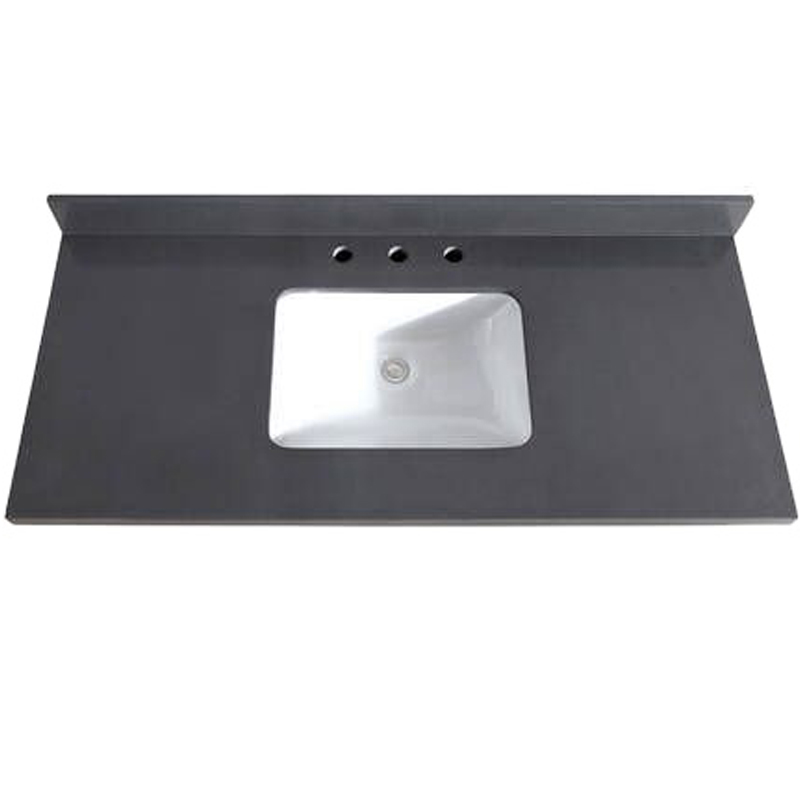 pure grey quartz vanity top