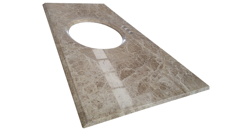 Light emperador marble vanity top
