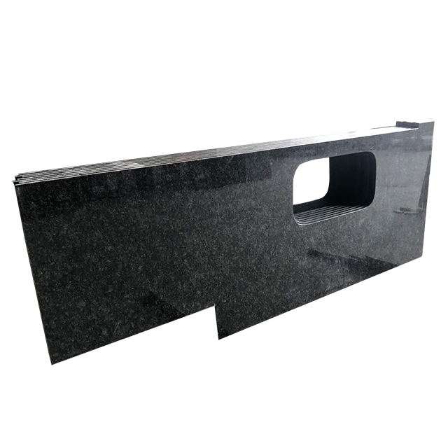 Prefabricated Wholesale Steel grey granite countertop for kitchen