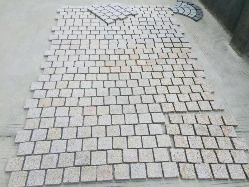 G682 square shape cobblestone on mesh
