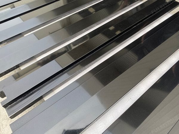 polished pure black granite door threshold