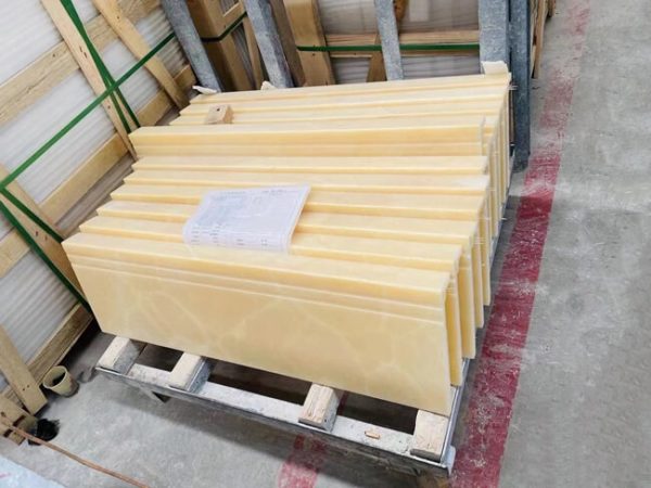 honey yellow onyx tile