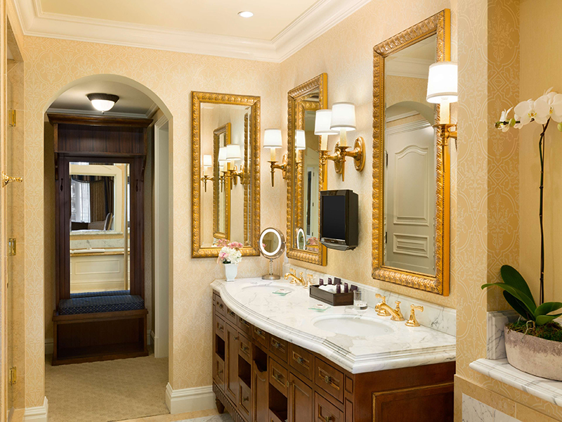 Fairmont Grand Del Mar -cararra white marble vanity top