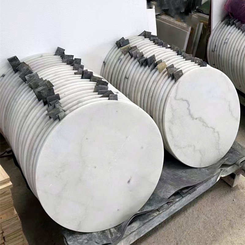 China Landscape white cheap marble table top 